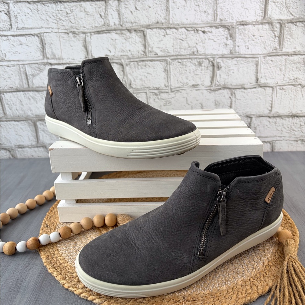 Ecco Gray Ankle Boots